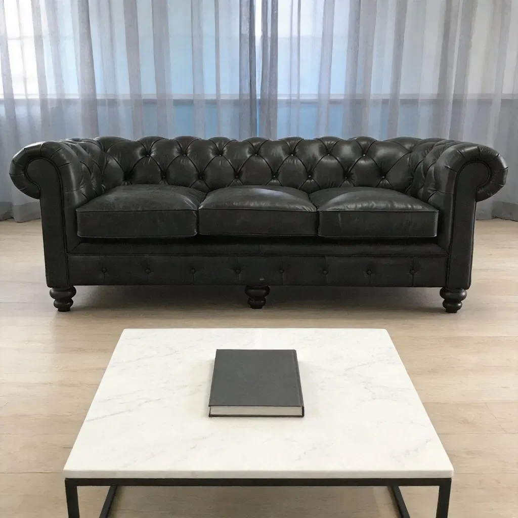 Canapé Chesterfield Kensington en cuir cognac vieilli : comment nettoyer un canapé Chesterfield, zone par zone