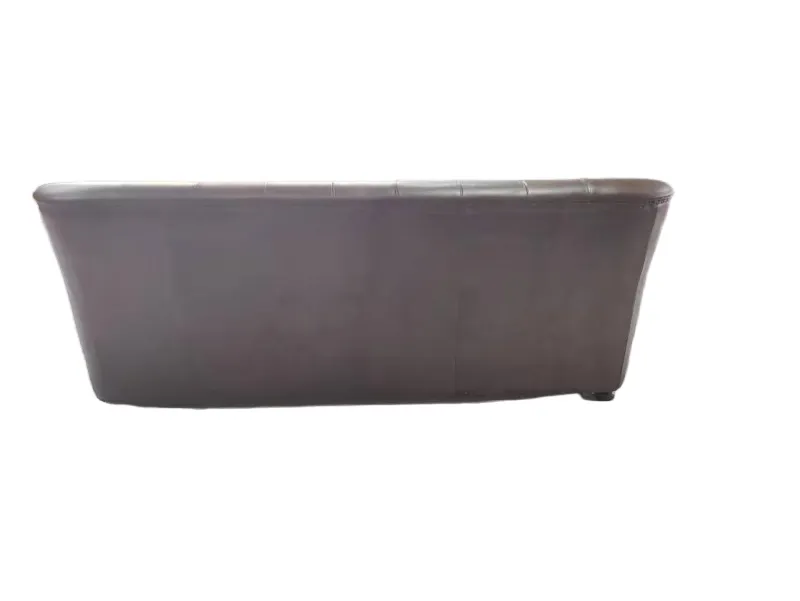 Canapé Chesterfield Knightsbridge 4 places en cuir brun rouge, vue 9 sur 10