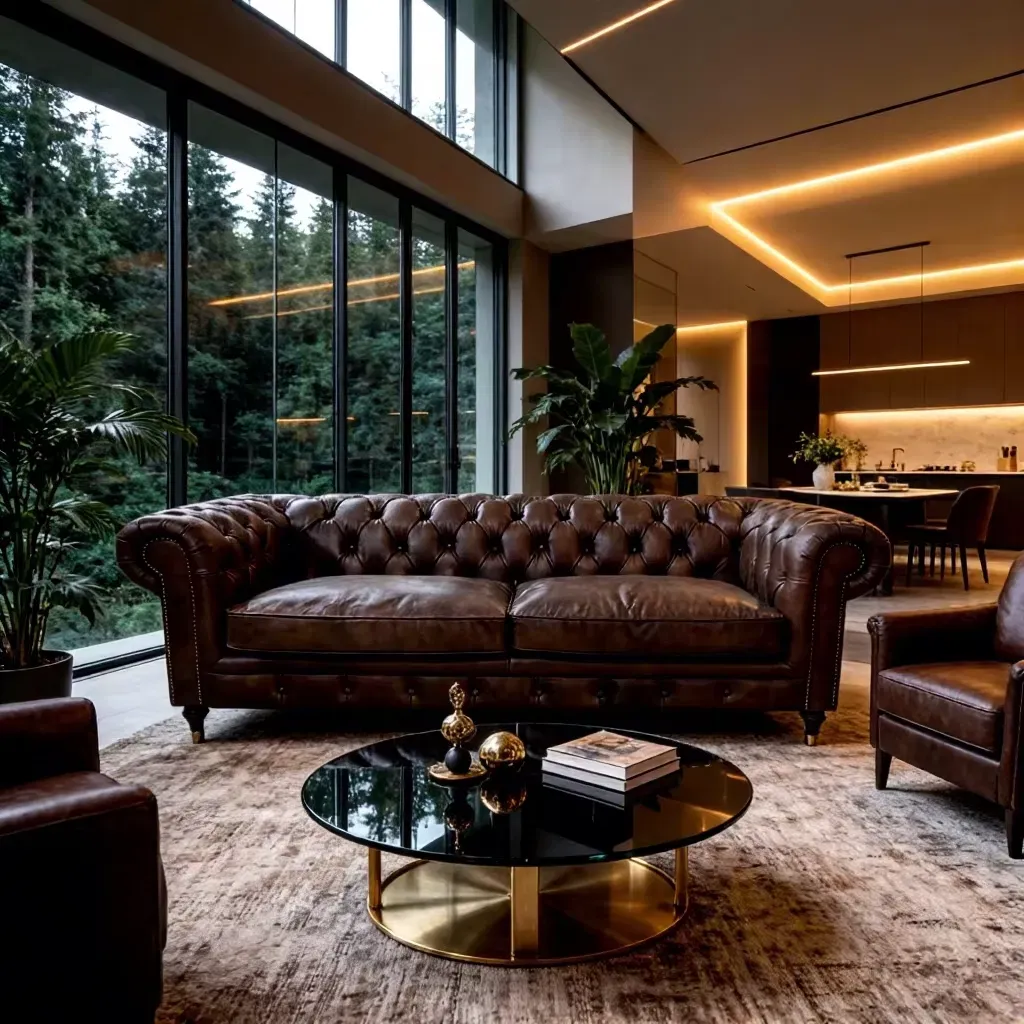Canapé Chesterfield Mayfair en cuir marron vieilli, vue 10 sur 10