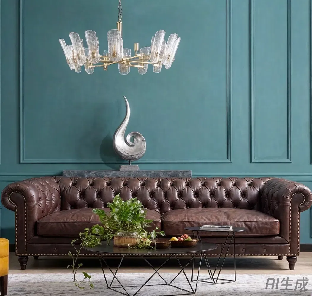 Canapé Chesterfield Pimlico 3 places en cuir chocolat