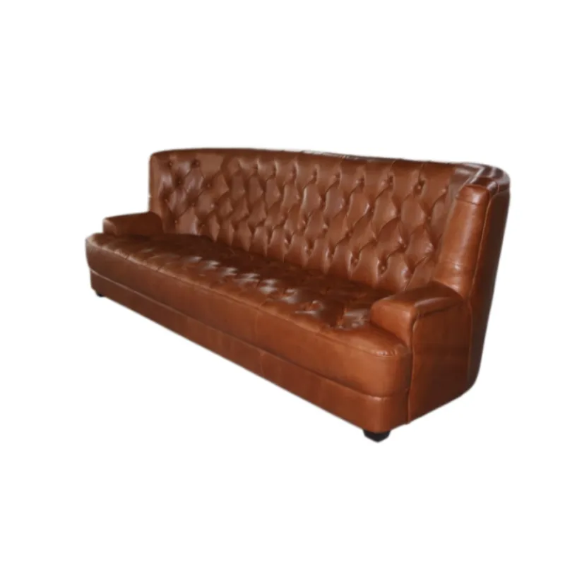 Canapé Chesterfield Richmond 3 places en cuir cognac, vue 8 sur 8