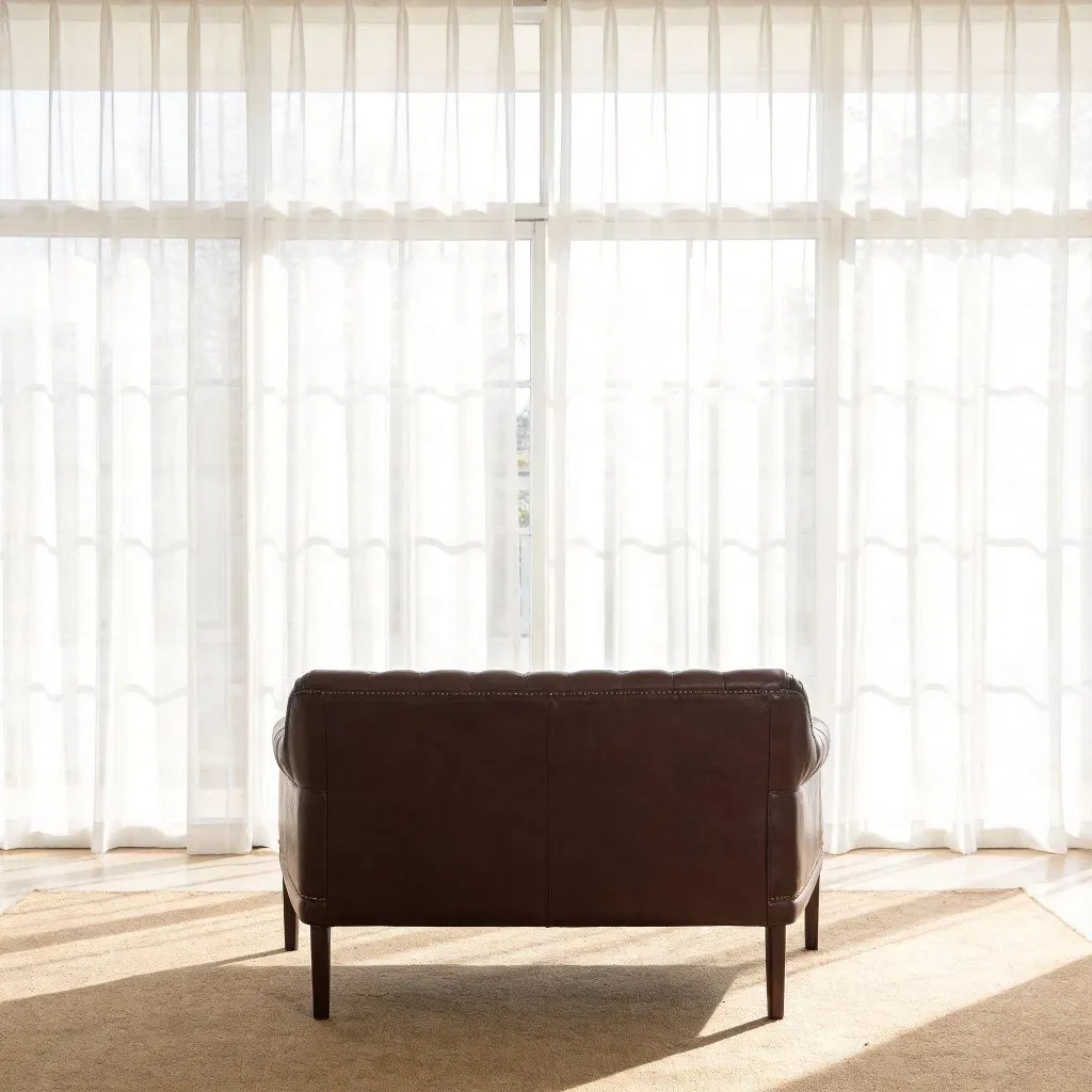Fauteuil Chesterfield Barnes en cuir marron foncé, vue 4 sur 6