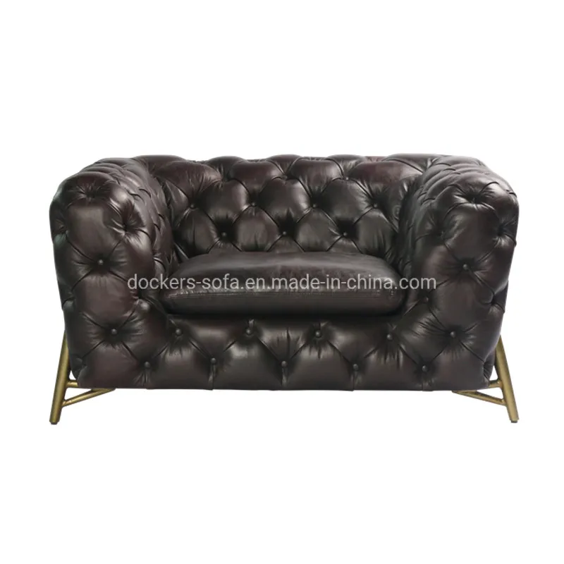Fauteuil Chesterfield Fitzrovia en cuir noir, vue 3 sur 10