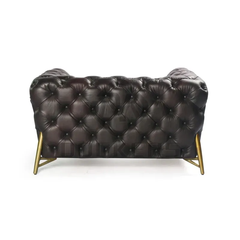 Fauteuil Chesterfield Fitzrovia en cuir noir, vue 4 sur 10