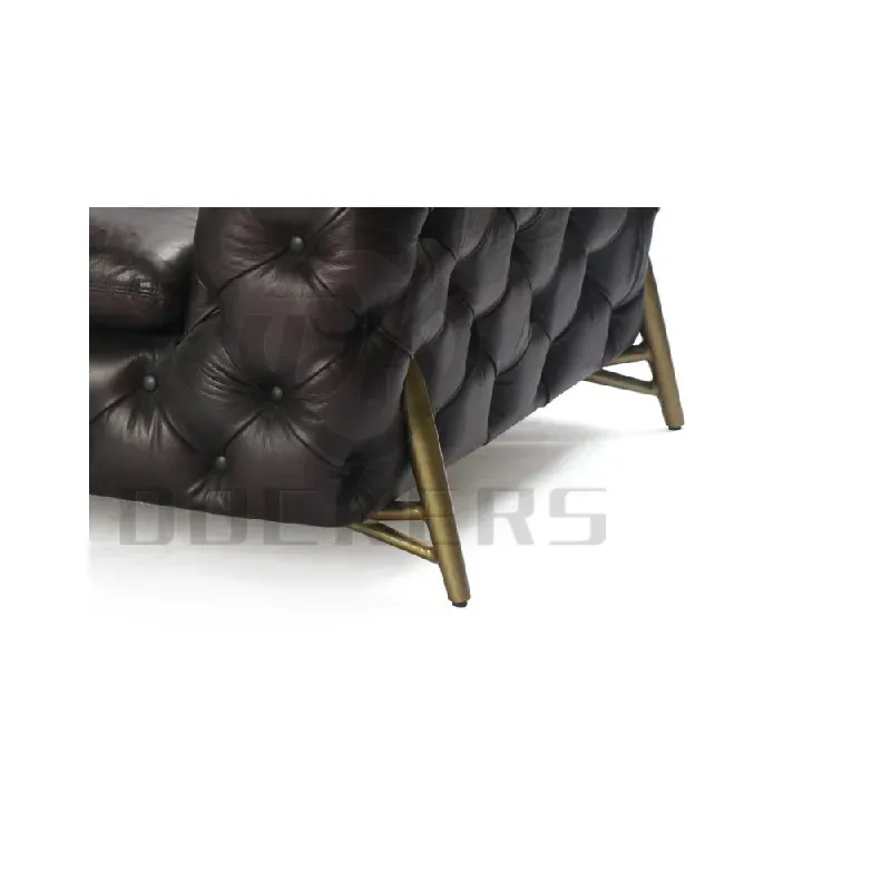 Fauteuil Chesterfield Fitzrovia en cuir noir, vue 8 sur 10