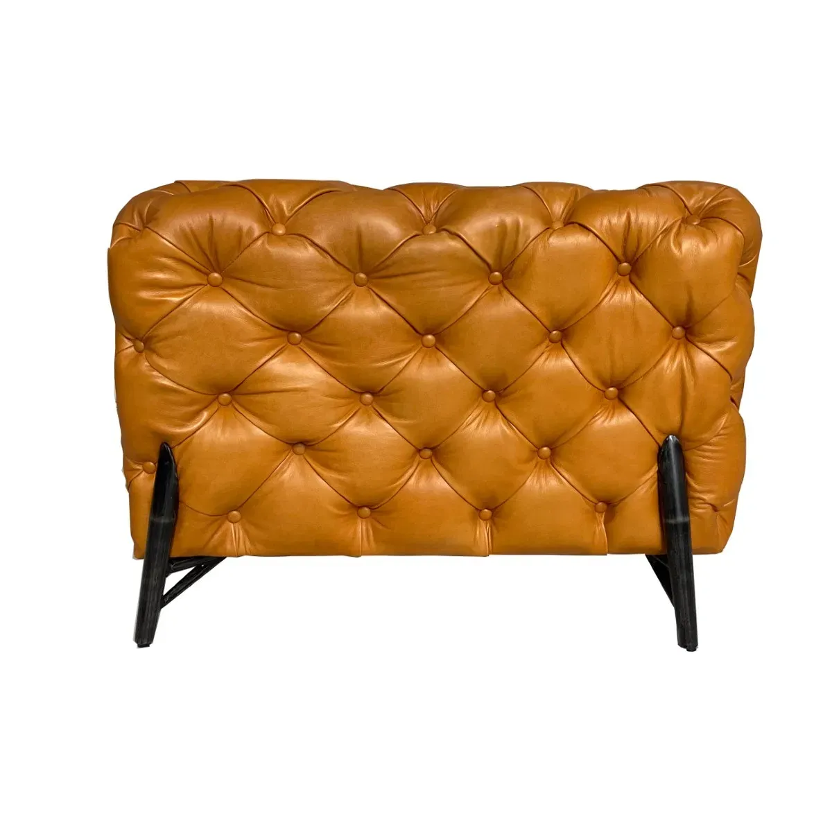 Fauteuil Chesterfield Fitzrovia en cuir noir, vue 9 sur 10